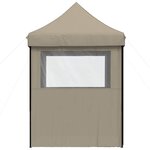 vidaXL Tente de fête 200 x 200 x 306 cm Taupe Tissu Oxford