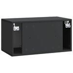 vidaXL Meuble TV mural 59 5 x 31 x 30 cm Noir Bois d'ingénierie