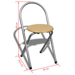 Jeu de bar petit-déjeuner pliable avec 2 chaises