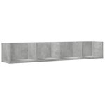 vidaXL Armoires murales 2Pièces gris béton 99x18x16 5cm bois d'ingénierie