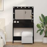 vidaXL Coiffeuse Chêne noir 78.5 x 41 x 135 cm Bois d'ingénierie