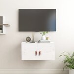 vidaXL Armoire murale blanc 60x30x30 cm Bois de pin massif