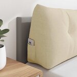 vidaXL Coussin de Dos Crème 140 x 24 x 50 cm tissu