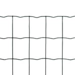 vidaXL Clôture euro Acier 25 x 1 0 m Vert