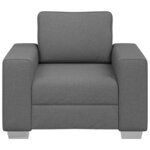 vidaXL Canapé avec coussin Gris foncé 100 x 77 x 82 cm tissu