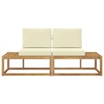 vidaXL Canapé d'extérieur en bout 2 Pièce Blanc Bois d'Acacia Massif