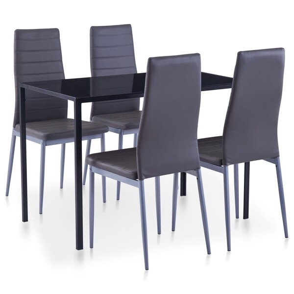 vidaXL Mobilier de salle à manger 5 Pièces Gris