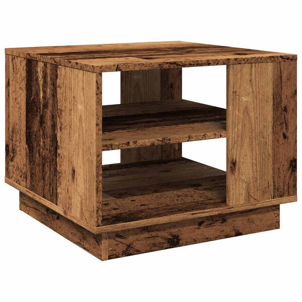 vidaXL Table basse vieux bois 55x55x42 cm bois d'ingénierie