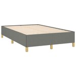 vidaXL Sommier à lattes de lit matelas LED gris foncé 120x190 cm tissu