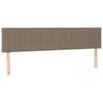 vidaXL Sommier à lattes de lit matelas et LED taupe 120x190 cm tissu