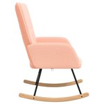 Chaise relaxante vidaXL en tissu laineux rose