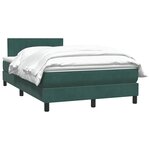 vidaXL Sommier à lattes de lit et matelas vert foncé 120x220cm velours
