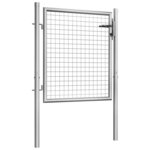 vidaXL Porte de jardin Acier galvanisé 105x125 cm Argenté