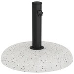 vidaXL Base de parasol pour poteaux de 37/42/52/58 mm en béton blanc  20 kg.