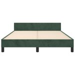 vidaXL Cadre de lit sans matelas vert foncé 140x190 cm velours