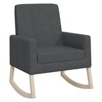 vidaXL Chaise à bascule Gris foncé Tissu