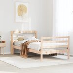 vidaXL Cadre de lit avec tête de lit sans matelas 90x190 cm