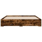vidaXL Cadre de lit avec tiroirs sans matelas chêne fumé 180x200 cm