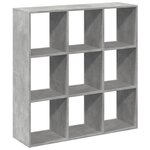 vidaXL Étagère séparatrice de pièce gris béton 102x29x103 5 cm