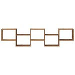 vidaXL Étagère cube murale 5 compartiments vieux bois bois ingénierie