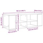 vidaXL Ensemble meuble TV Montage mural Bois Ancien 102 x 35 x 35 cm