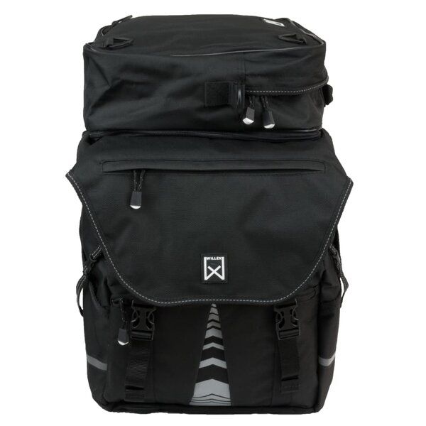 Willex sacoches de vélo avec sac supérieur xl 1200 65 l noir 13411