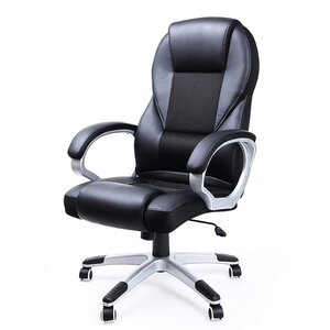 Fauteuil de bureau chaise siège noir ergonomique classique 150 kg max 0512009