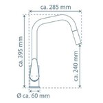 SCHÜTTE Mitigeur de cuisine avec bec extractible SEATTLE graphite mat
