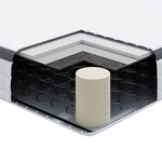 vidaXL Matelas 2 Pièces Blanc  Gris 60 x 200 cm Tissu tricoté