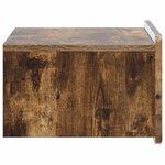 vidaXL Cabinet de chevet mural 2 Pièces Chêne fumé 49 x 34 5 x 24 cm