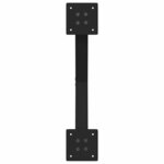 vidaXL Pieds de table basse en forme de X  2 pièces  noir  50 x (30-31) cm  acier