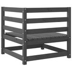 vidaXL Canapés d'angle de jardin 2 Pièces gris bois de pin massif