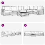 vidaXL Ensemble de canapés d'extérieur 7 pc Blanc et anthracite