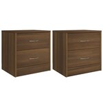 vidaXL Tables de chevet 2Pièces chêne marron 40x30x40cm bois d'ingénierie