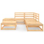 Salon de jardin meuble d'extérieur ensemble de mobilier 6 pièces bois de pin massif 02_0017000