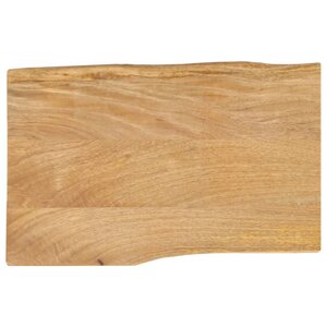 vidaXL Dessus de table 60x40x3 8 cm bord vivant bois massif manguier