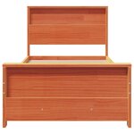 vidaXL Cadre de lit Brun cire 90 x 200 cm Bois d'ingénierie