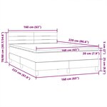 vidaXL Sommier à lattes de lit et matelas et LED vert foncé 160x220cm velours