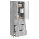 vidaXL Ensemble de Meubles 2 Pièces Sonoma gris 66 x 34 5 x 90 cm