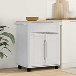 vidaXL Chariot de cuisine FLORO Blanc 72 5 x 45 x 80 cm
