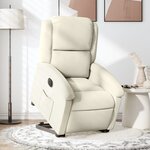 vidaXL Fauteuil inclinable électrique crème velours