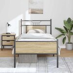 vidaXL Cadre de lit sans matelas chêne sonoma 90x190 cm