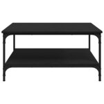vidaXL Table basse Chêne noir 80 x 80 x 40 cm Bois d'ingénierie