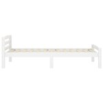 vidaXL Cadre de lit Blanc Bois de pin massif 100x200 cm