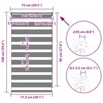 vidaXL Store zèbre gris clair largeur du tissu 70 9 cm polyester