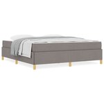 vidaXL Lit à ressorts avec matelas Taupe et blanc 180 x 200 cm tissu