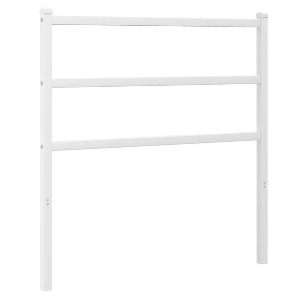 vidaXL Tête de lit métal blanc 90 cm