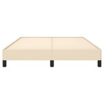 vidaXL Cadre de lit sans matelas crème 140x190 cm tissu