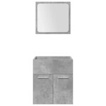 vidaXL Ensemble de meubles de salle de bain 5 Pièces gris béton