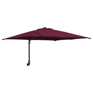 vidaXL Parasol de jardin mural bordeaux rouge de 247 cm